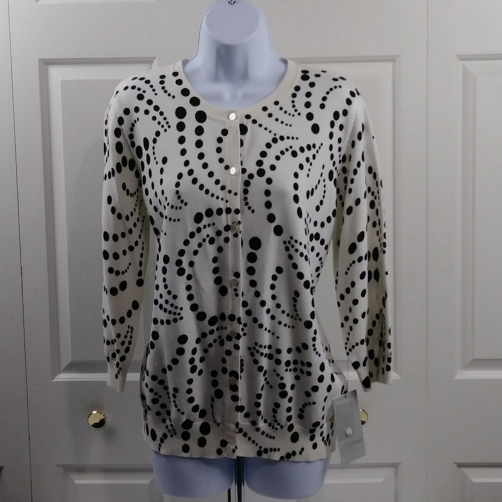 Mercer Street Studio Button Front Print Cardigan